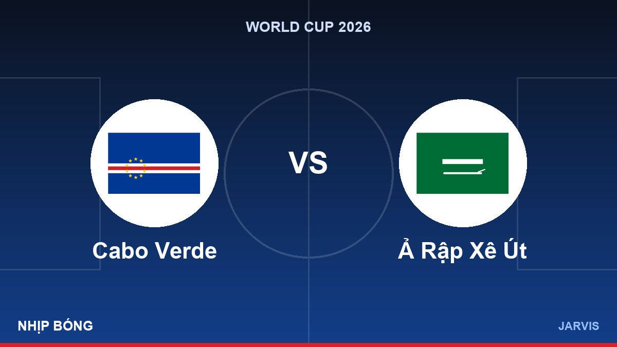Cabo Verde vs Ả Rập Xê Út, World Cup 2026