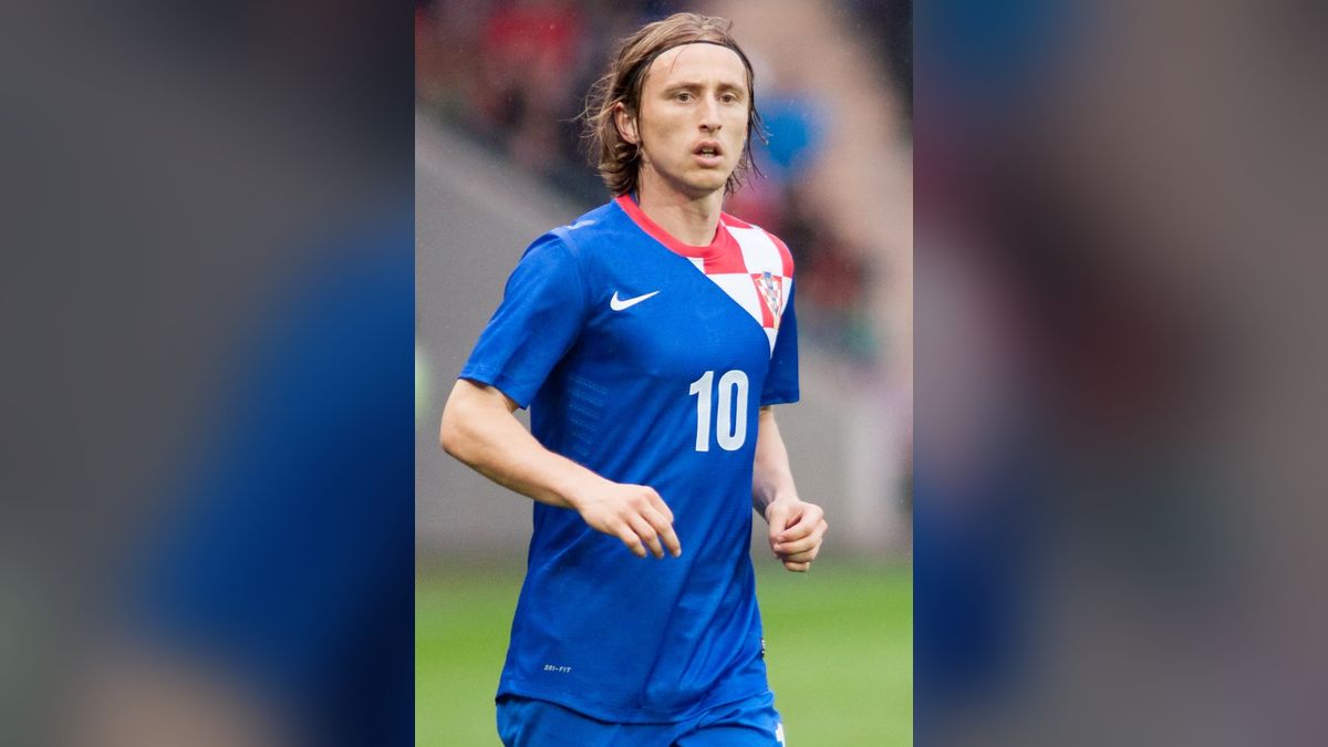 Luka Modrić in the starting XI for Croatia. Source: Wikimedia Commons