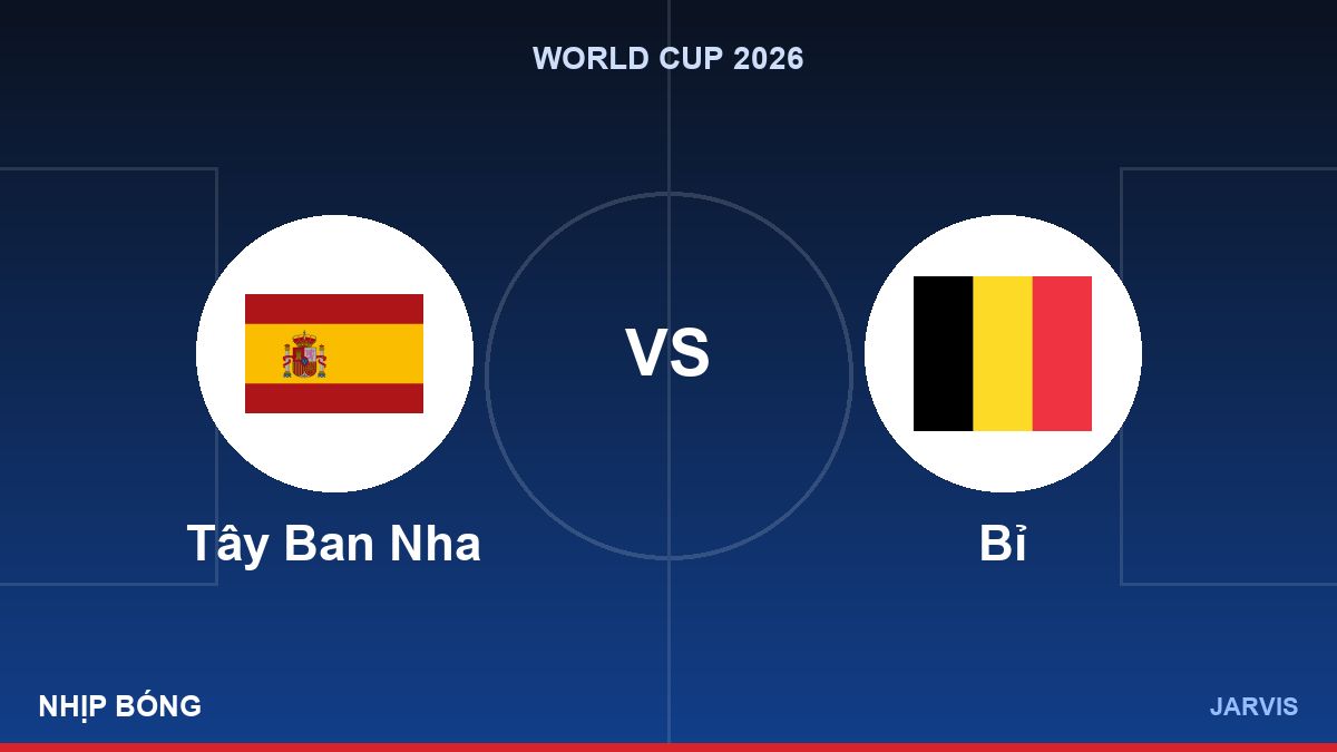 Tây Ban Nha vs Bỉ, World Cup 2026