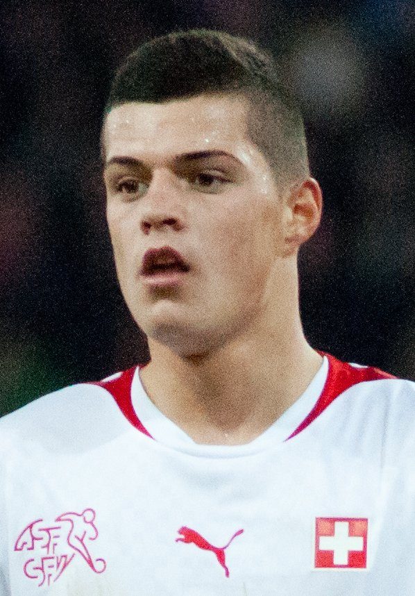 Archive photo: Granit Xhaka in a Switzerland shirt. Source: Wikimedia Commons