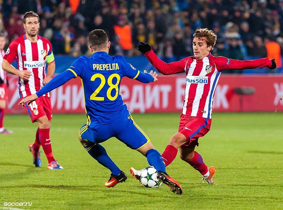 Archive photo: Antoine Griezmann, pictured in a different match (not this game). Source: Wikimedia Commons.