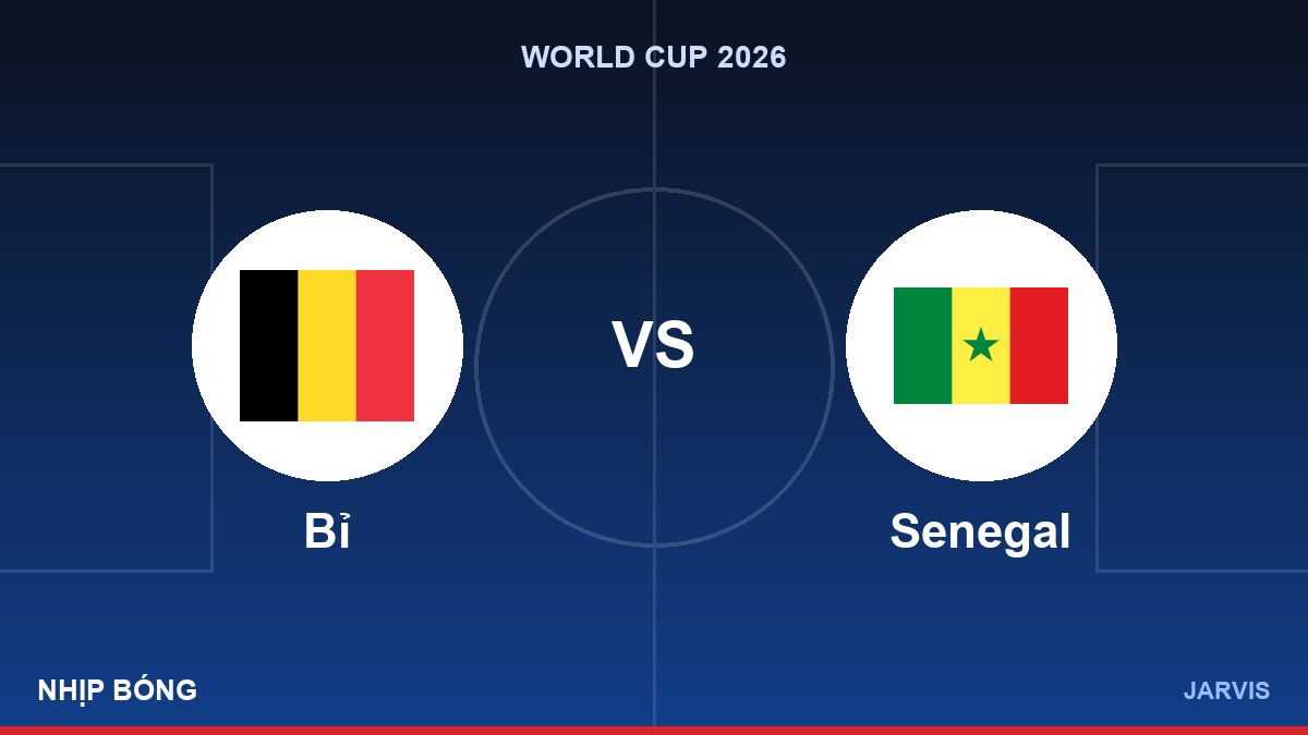 Bỉ vs Senegal, World Cup 2026