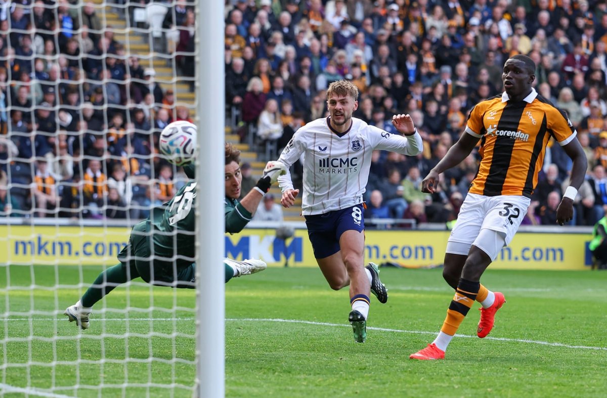 Kiernan Dewsbury-Hall heads home to make it 1–1 (11 Oct 2026). Source: The Guardian.