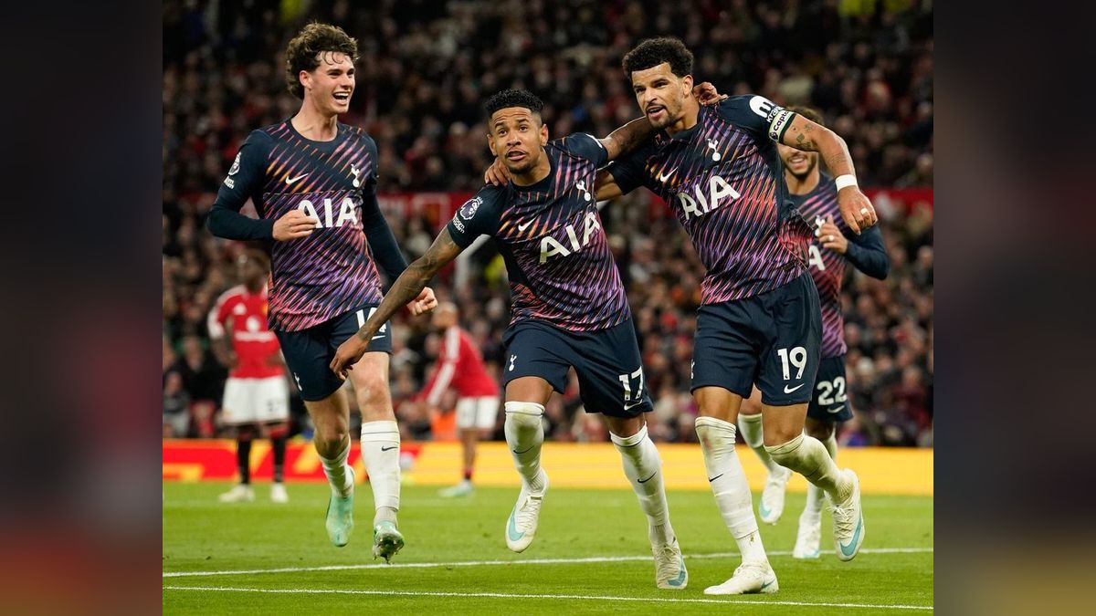 Dominic Solanke (right) scored his first goal of the season to earn Tottenham a point at Manchester United (10 Oct 2026). Source: The Guardian.