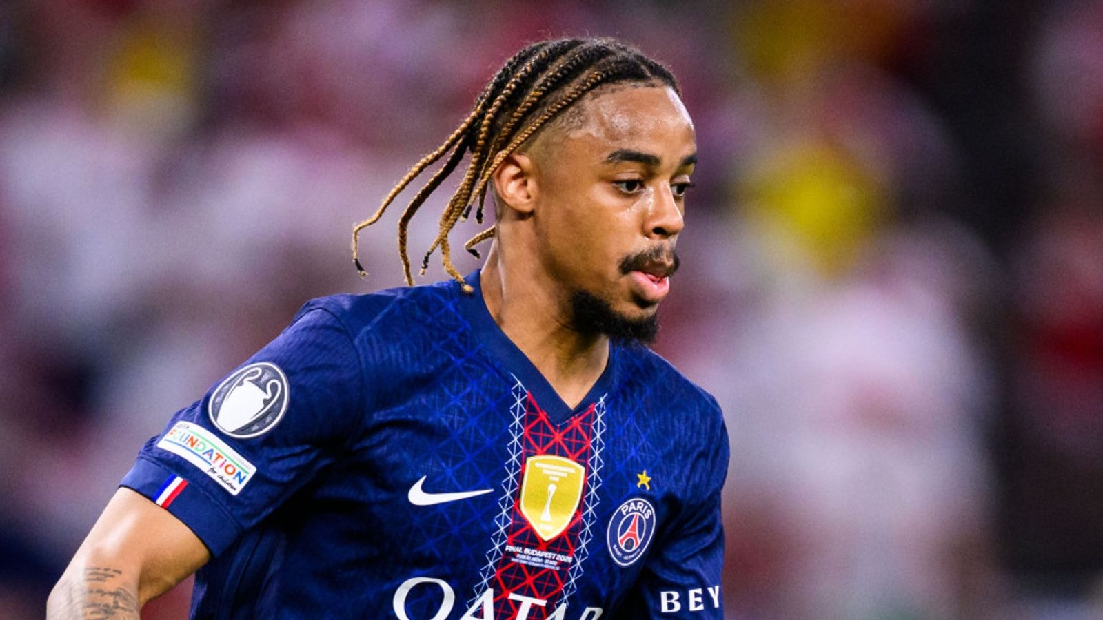 Bradley Barcola in action for PSG. Source: Sky Sports