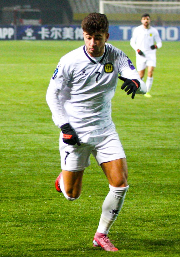 Odeh Fakhoury in the starting XI for Jordan. Source: Wikimedia Commons