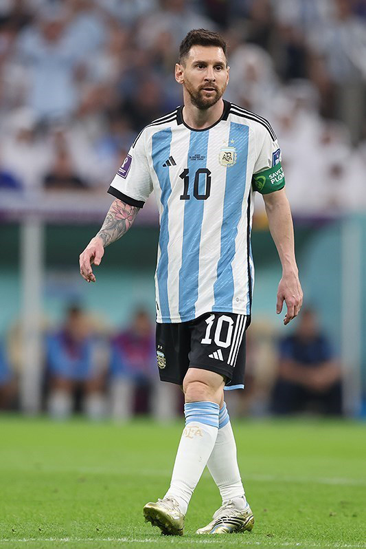 Lionel Messi scored at 80' for Argentina. Source: Wikimedia Commons